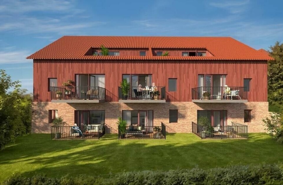 De åtte leilighetene er fra 42-69 kvadratmeter og koster fra 5,5 til 8,9 millioner kroner. Illustrasjon: BAS Arkitekter De åtte leilighetene er fra 42-69 kvadratmeter og koster fra 5,5 til 8,9 millioner kroner. Illustrasjon: BAS Arkitekter