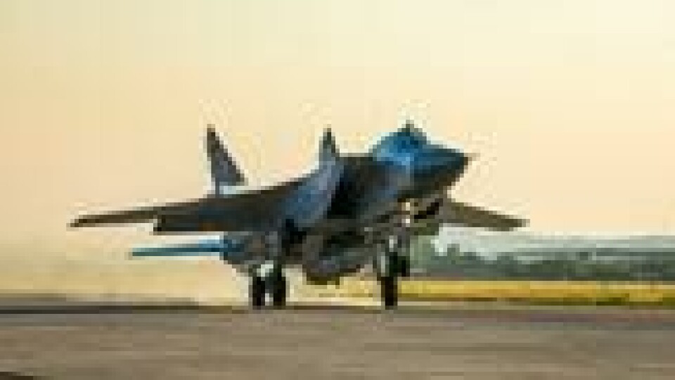 Det russiske jagerflyet MIG-31. Foto: Det russiske forsvarsdepartementet / AP / NTB Det russiske jagerflyet MIG-31. Foto: Det russiske forsvarsdepartementet / AP / NTB