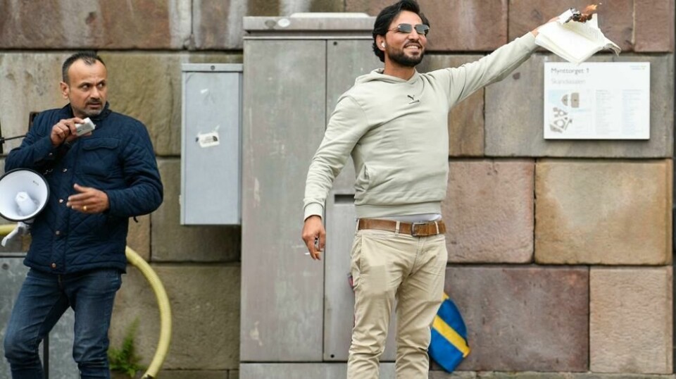 Flere tilfeller av koranbrenning i Sverige, blant annet utført av irakiske Salwan Momika, er blitt fulgt opp av FNs spesialrapportør for ytringsfrihet. Arkivfoto: Oscar Olsson / TT / NTB