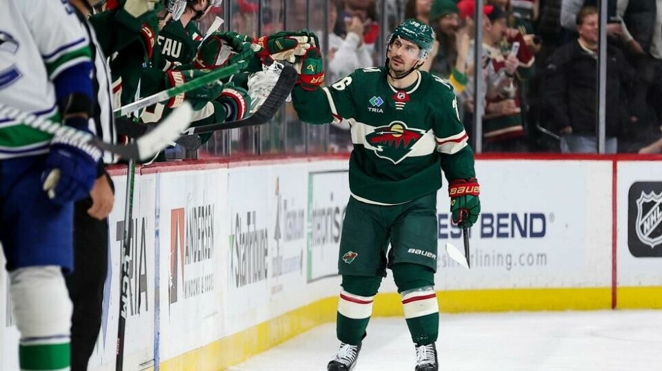 Mats Zuccarello og Minnesota Wild hadde en kjempekamp mandag. Foto: Matt Krohn / AP / NTB