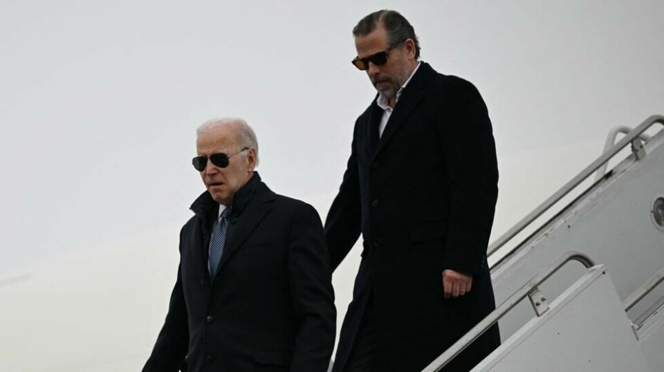 President Joe Biden og sønnen Hunter Biden ankommer Hancock Field Air National Guard Base i Syracuse, New York, 4. februar 2023. Illustrasjonsfoto.