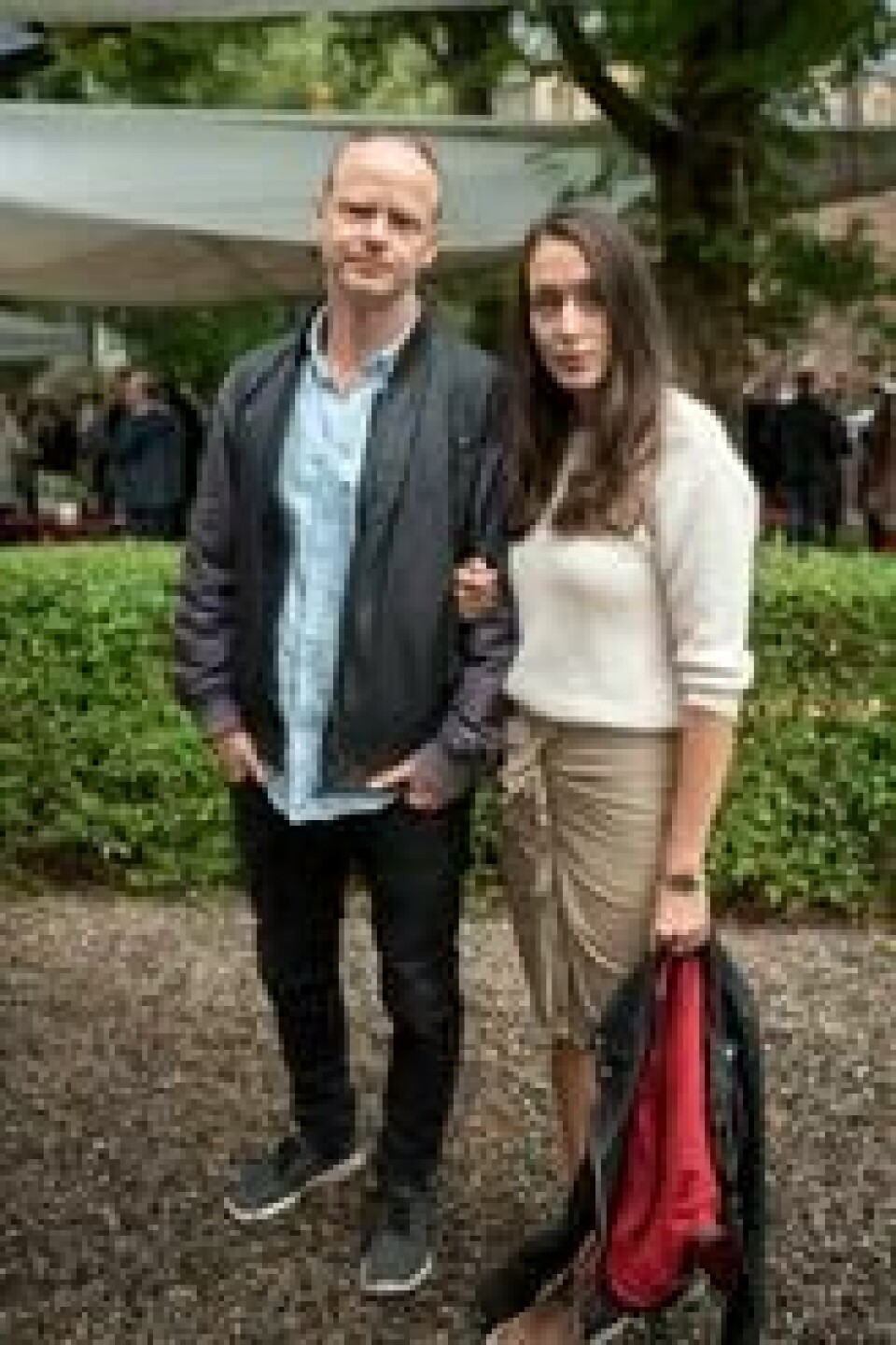 Harald Eia og samboer Nadina Bouhlou under Aschehougs hagefest i 2017. Harald Eia og samboer Nadina Bouhlou under Aschehougs hagefest i 2017. Foto: Cicilie S. Andersen / NTB scanpix