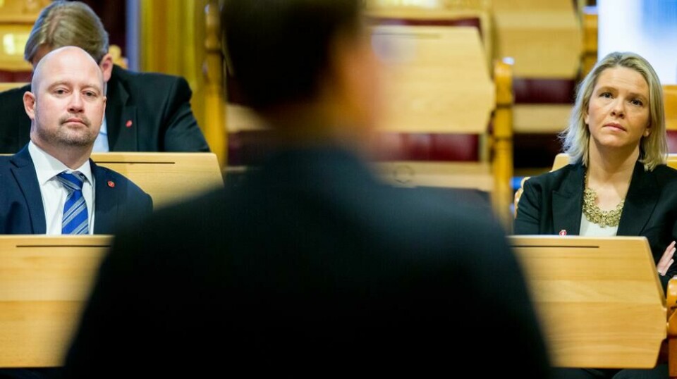 Justisministerminister Anders Anundsen (Frp) og innvandrings- og integreringsminister Sylvi Listhaug (Frp) har hatt ansvaret for ankomstene av enslige mindreårige til Norge.