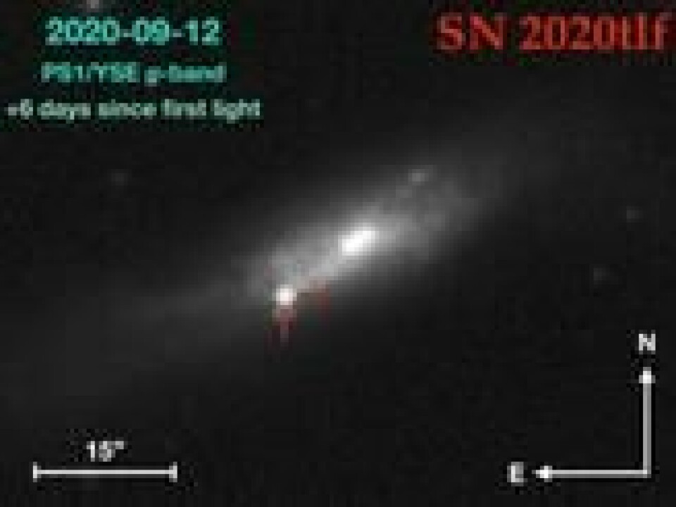Figuren som er hentet fra studien viser de første observasjonene gjort av astronomene. Figuren som er hentet fra studien viser de første observasjonene gjort av astronomene. Foto: W. V. Jacobson-Galán / The Astrophysical Journal
