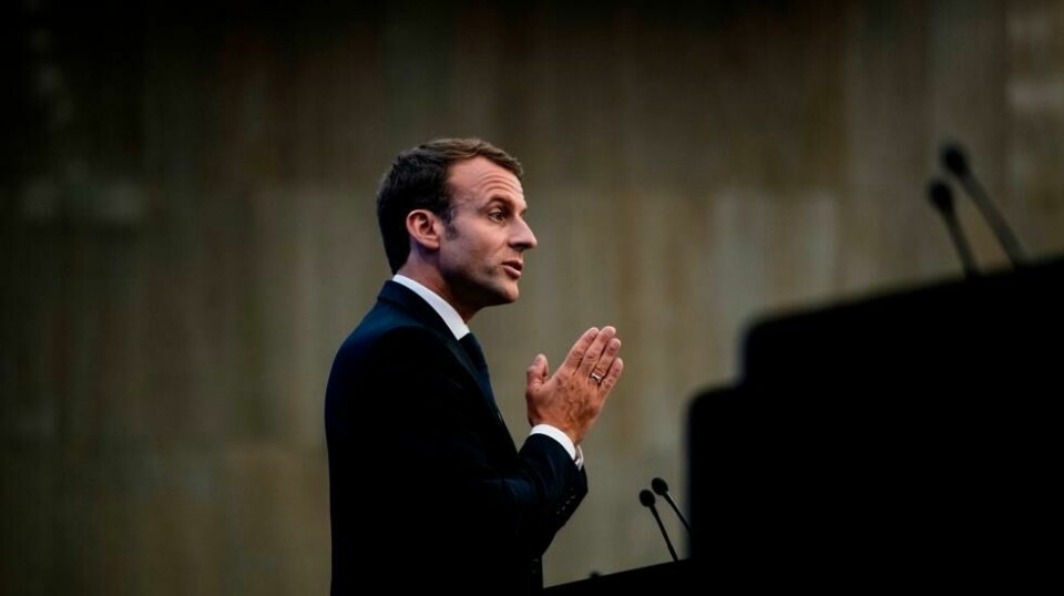 Presidenten i Frankrike, Emmanuel Macron, vil ha sterkere statlig styring av hvordan islam organiseres. Bildet er fra 17. mai.