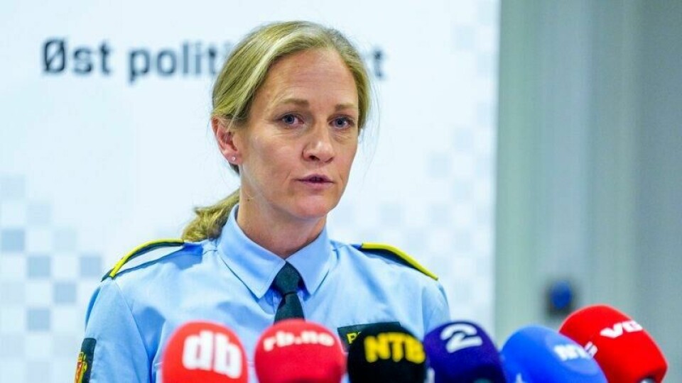 Påtaleansvarlig i Lørenskog-saken, Guro Holm Hansen, møtte pressen i høst for å fortelle at saken mot Tom Hagen var henlagt. Nå er også saken henlagt mot den såkalte «kryptomannen». Arkivfoto: Terje Pedersen / NTB