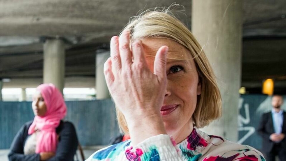 Forfatterne går hardt ut mot Fremskrittspartiet i dette debattinnlegget. Her fra Sylvi Listhaugs besøk på Grønland i Oslo i 2017.