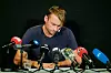 Petter Northug under pressekonferansen i Trondheim hvor han uttalte seg om hendelsen der han er siktet for kjøring i høy hastighet, kjøring i ruspåvirket tilstand og oppbevaring av narkotika. Foto: Ned Alley / NTB scanpix