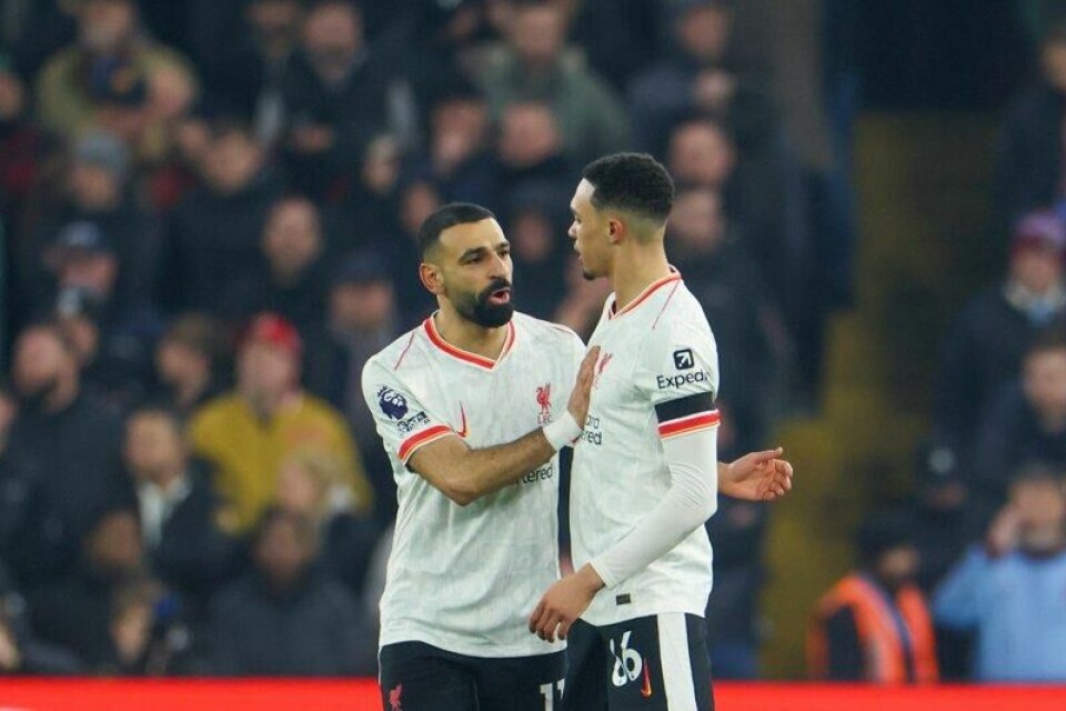 Trent Alexander-Arnold og Mohamed Salah reddet poeng for Liverpool.