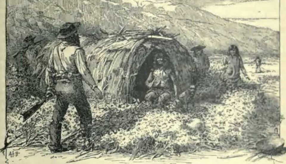 Illustrasjon fra 1893. I midten, Juana Maria. Rundt - pelsjegerne og en håndtfull indianere som var med i ekspedisjonen. Wikimedia Commons. Illustrasjon fra 1893. I midten, Juana Maria. Rundt - pelsjegerne og en håndtfull indianere som var med i ekspedisjonen. Wikimedia Commons.