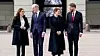 Jonas Gahr Støre med sine tre nye statsråder. Marianne Sivertsen Næss blir fiskeriminister, Cecilie Myrseth blir næringsminister, mens Jan Christian Vestre blir helseminister. Foto: Stian Lysberg Solum / NTB