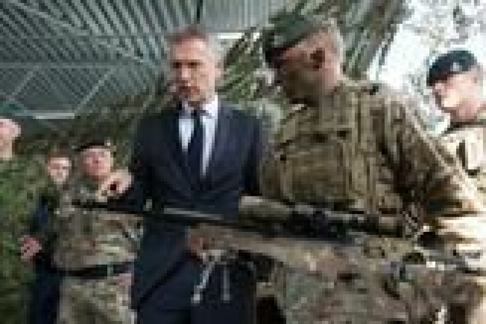 Natos generalsekretær Jens Stoltenberg ved besøket i Estland i uken som gikk. Scanpix/AFP PHOTO / RAIGO PAJULA. Natos generalsekretær Jens Stoltenberg ved besøket i Estland i uken som gikk. Scanpix/AFP PHOTO / RAIGO PAJULA.