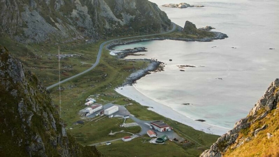 Andøya space center sett fra fjellet Andhue på Andøya.