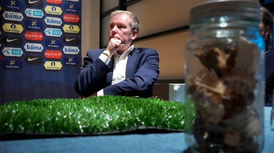 Innovasjon Norge ved sjef Håkon Haugli kom med pengestøtte til NFF. Foto: Terje Pedersen / NTB