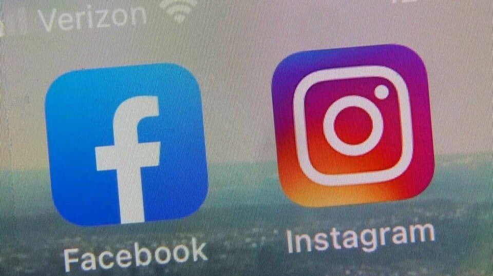 Meta-tjenestene Facebook og Instagram hadde problemer tirsdag ettermiddag. Arkivfoto: Richard Drew / AP / NTB