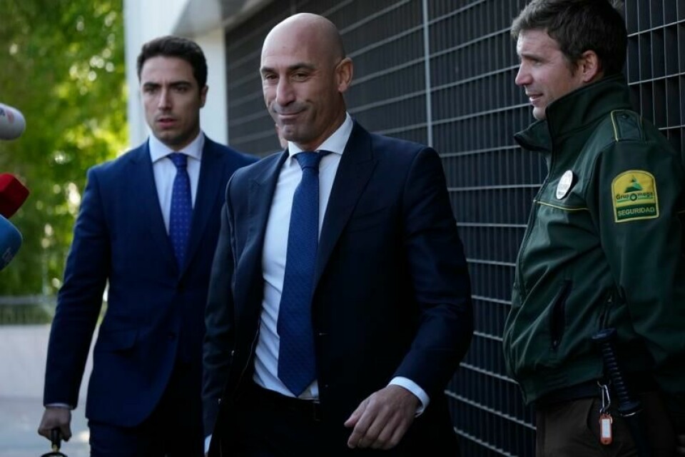 Luis Rubiales da ankom retten i Madrid i april 2024.