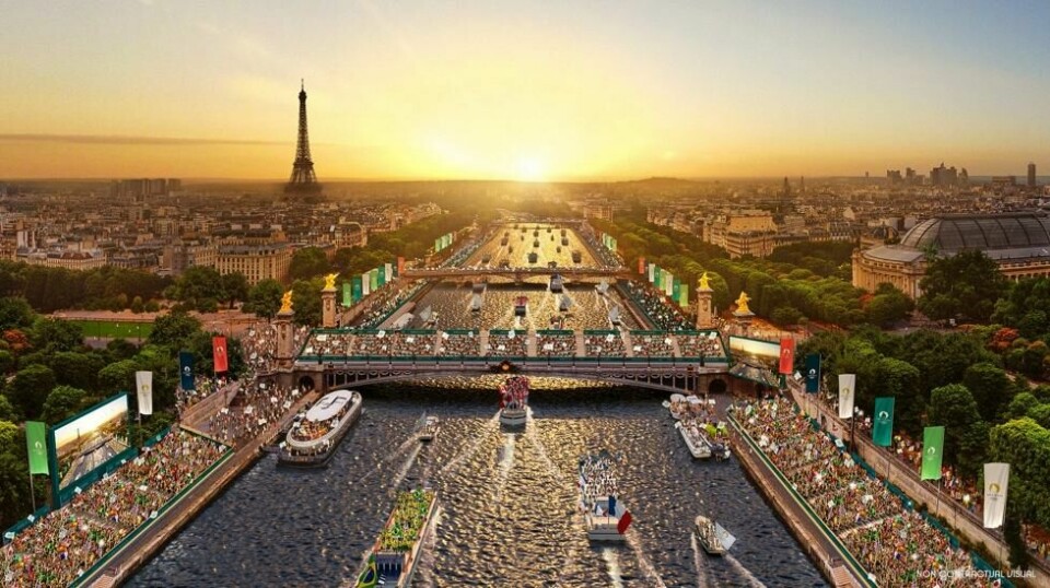En visualisering av åpningsseremonien til OL i Paris 2024