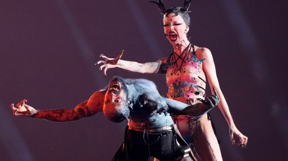 Irske Bambie Thug under en prøve i Malmö i forkant av årets Eurovision Song Contest. Foto: Martin Meissner / AP / NTB