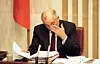 Han overlevde et kuppforsøk i august 1991, men i romjula måtte Mikhail Gorbatsjov likevel si farvel til Sovjetunionen. Foto: Alexander Zemlianichenko / AP