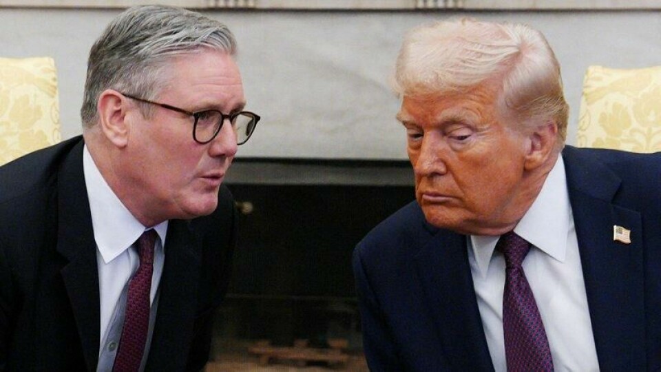 Den britiske statsministeren Keir Starmer og USAs president Donald Trump under et møte i Det hvite hus tidligere i år.