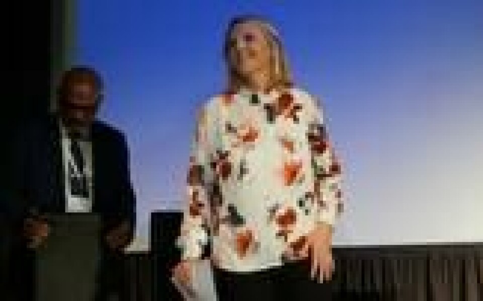 Sylvi Listhaug overrasket tilhørerne og gikk rett i strupen på hovedtaleren. Sylvi Listhaug overrasket tilhørerne og gikk rett i strupen på hovedtaleren. Foto: Mads Fremstad / ABC Nyheter