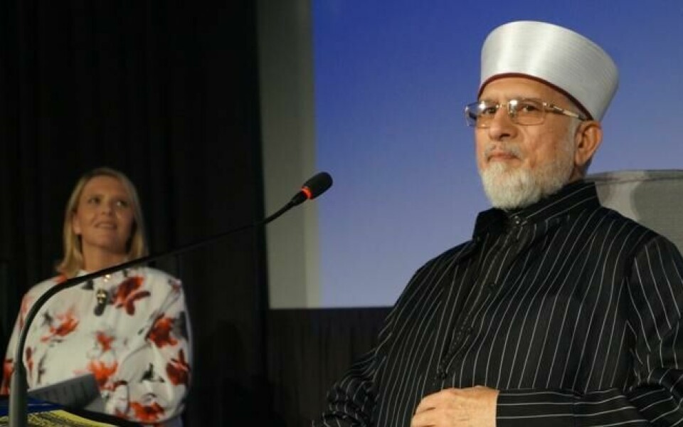 SKEPTISK: Sylvi Listhaug (Frp) ga klar beskjed til Muhammad Tahir-ul-Qadri. SKEPTISK: Sylvi Listhaug (Frp) ga klar beskjed til Muhammad Tahir-ul-Qadri. Foto: Mads Fremstad / ABC Nyheter