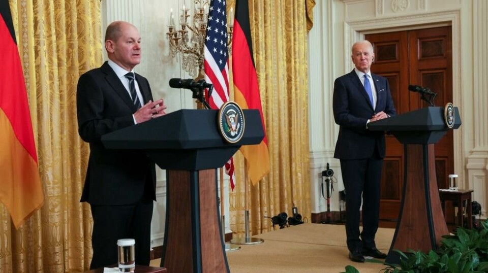 Olaf Scholz og Joe Biden møttes i Det hvite hus mandag for å diskutere sanksjoner mot Russland. Da virket de splittet i synet på gassrørledningen Nord Stream 2.
