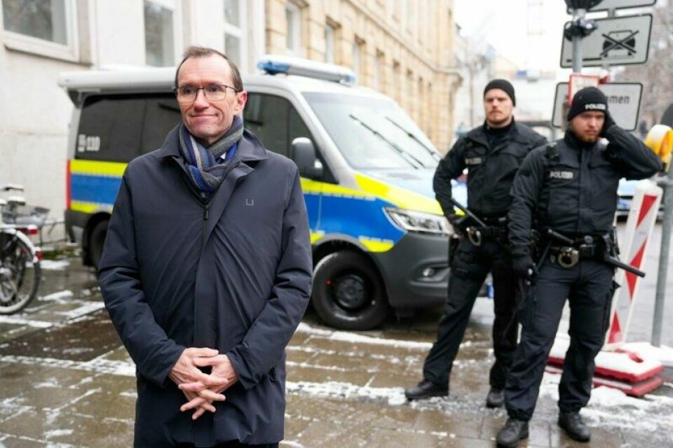 Utenriksminister Espen Barth Eide på sikkerhetskonferansen i München. Her er Ukraina et altoverskyggende tema.