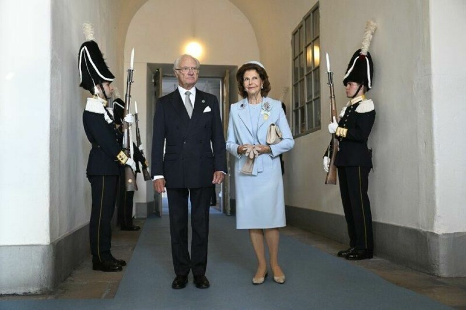 Dronning Silvia og kong Carl Gustaf i 2023. Arkivfoto: Jessica Gow / TT / NTB