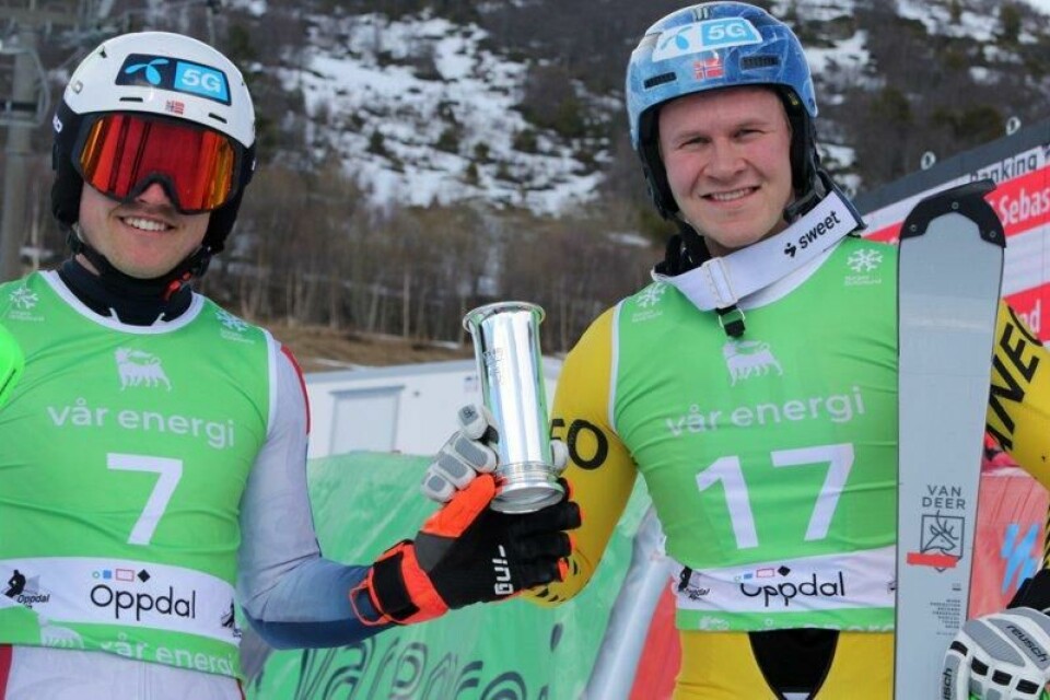 Timon Haugan og Hans Grahl-Madsen delte kongepokalen etter slalåmrennet i NM.