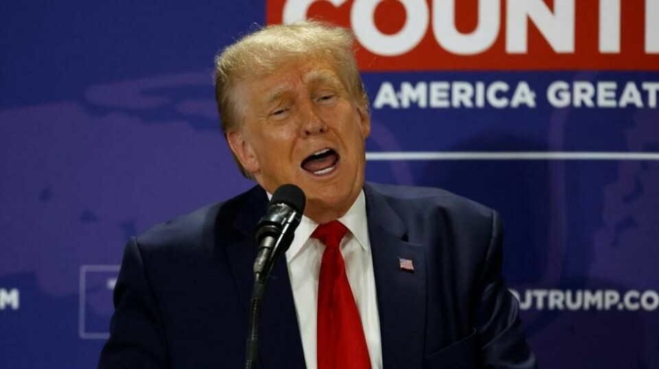 USAs tidligere president og presidentkandidat for 2024, Donald Trump, holder en tale i Iowa 20. september i år.