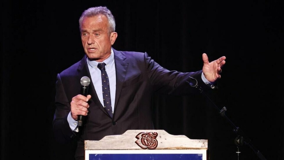Presidentkandidat Robert F. Kennedy Jr. taler på et arrangement, 15. september 2023 i Los Angeles, California. Presidentkandidat Robert F. Kennedy Jr. taler på et arrangement, 15. september 2023 i Los Angeles, California. Foto: Mario Tama / Getty Images via AFP / NTB