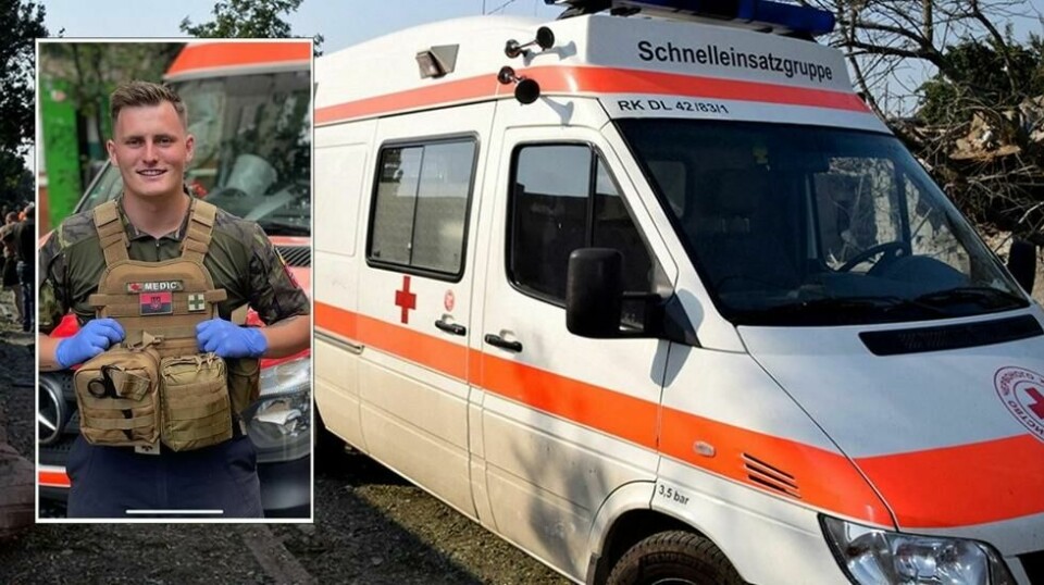 Sander Sørsveen Trelvik jobber i perioder som frivillig ambulansepersonell i Ukraina. Nå har en russisk gruppe innhentet personlig og sensitiv informasjon om ham.