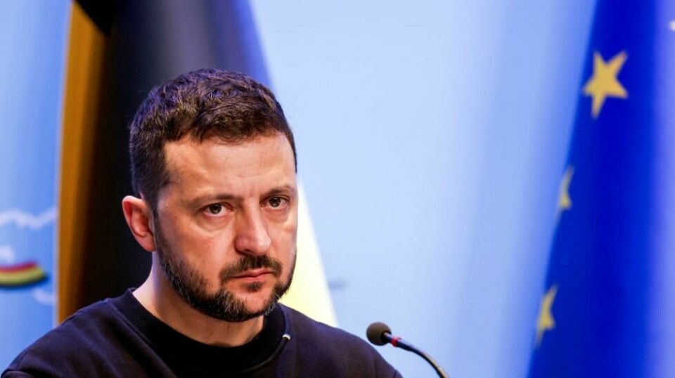 President Volodymyr Zelenskyj under en pressekonferanse i Brussel tirsdag. Foto: Omar Havana / AP / NTB