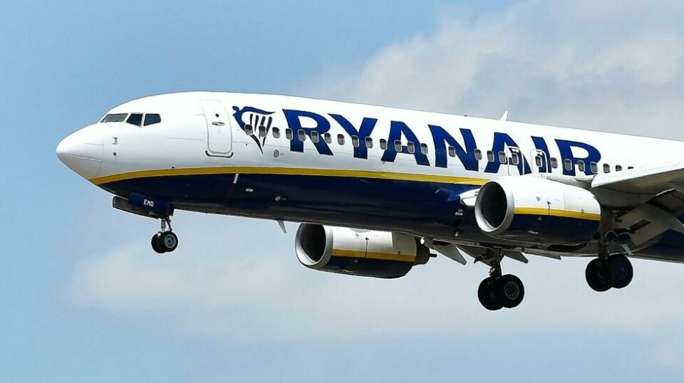 Mannen var om bord på et Ryanair-fly da han bestemte seg for å gripe mikrofonen. Illustrasjonsfoto.
