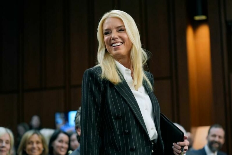 Pam Bondi under en senatshøring i midten av januar.