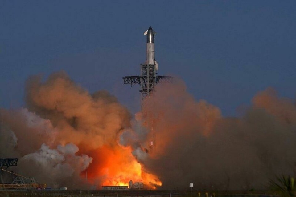 SpaceX-raketten Starship under en test tidligere i mars.