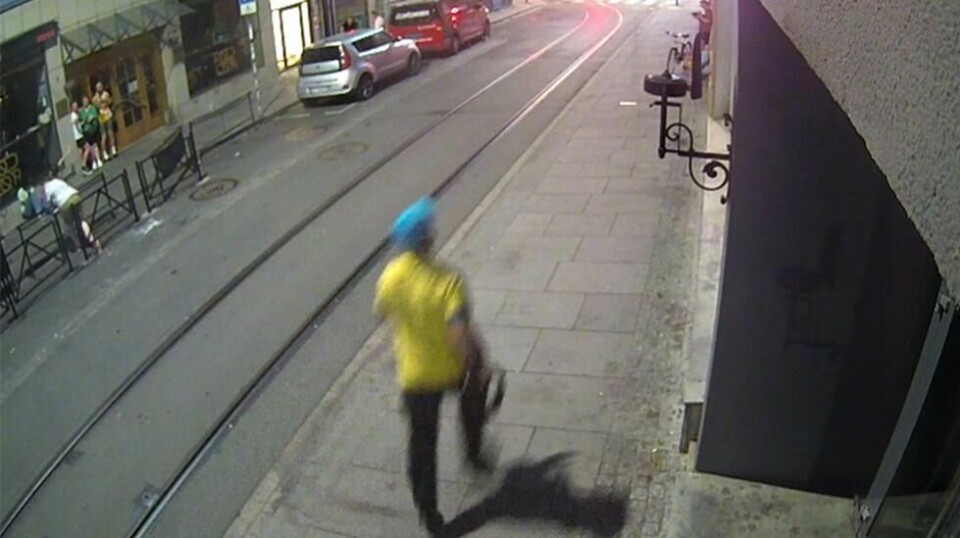 Zaniar Matapour (44) dro fram to våpen fra en bag og avfyrte til sammen 19 skudd i Oslo sentrum 25. juli for halvannet år siden. To personer ble drept og ni andre skuddskadd. Foto: Politiet / NTB