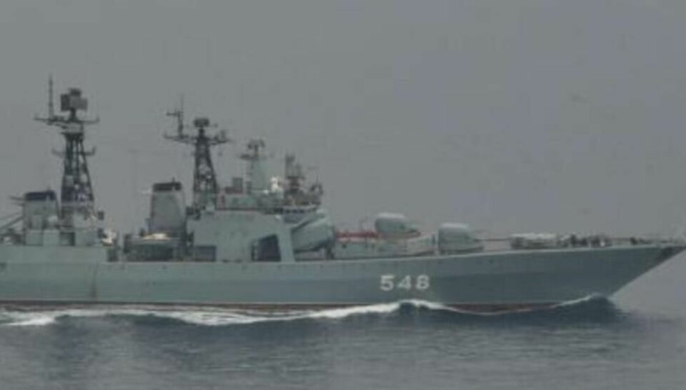 Den russiske marinens Admiral Panteleyev var et av de russiske skipene i Japan. Den russiske marinens Admiral Panteleyev var et av de russiske skipene i Japan. Foto: Japans Forsvarsdepartement