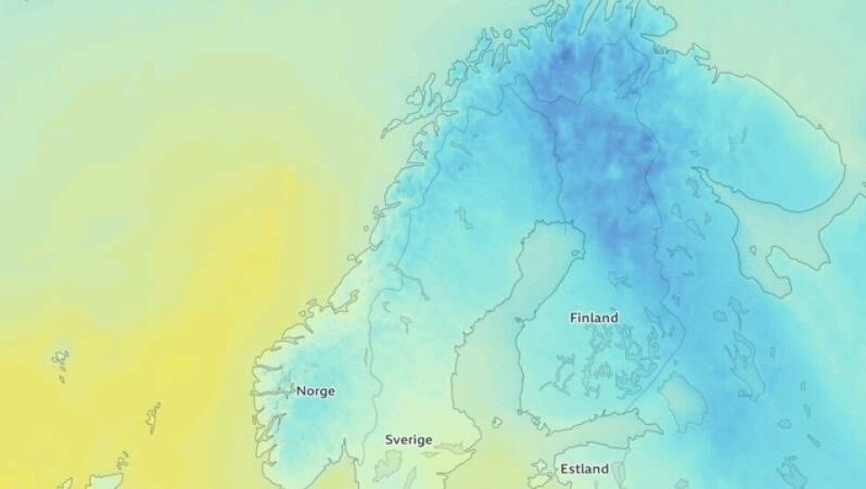 40 grader skilte nattens høyeste og laveste temperatur. 40 grader skilte nattens høyeste og laveste temperatur. Foto: Skjermbilde / Yr