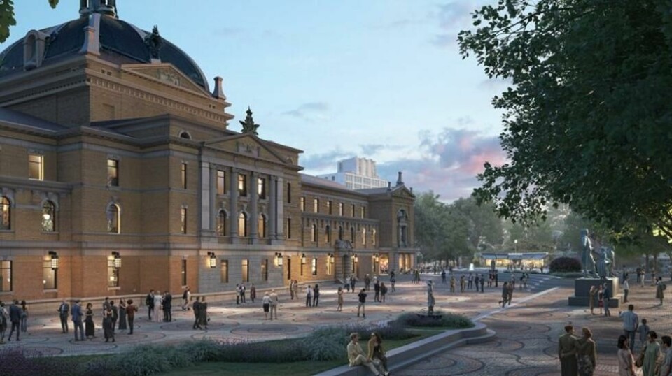 Slik ser forslagsstillerne for seg hvordan Nationaltheatret kan utvides og rehabiliteres.