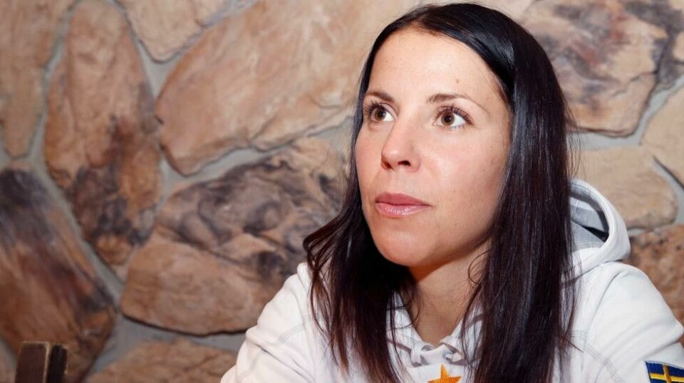 GODT FORHOLD: Den svenske ski-yndlingen Charlotte Kalla har et godt forhold til dine norske konkurrenter. Foto: Terje Pedersen / NTB scanpix