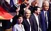 I helgen var partier fra europeiske land på ytre høyre samlet i Tyskland. Fra venstre leder i AfD Fraukte Petry, fransk presidentkandidat Marine Le Pene, Matteo Salvini fra Italias Liga Nord og nederlandske Geert Wilders fra Frihetspartiet. Foto: Michael Probst / AP