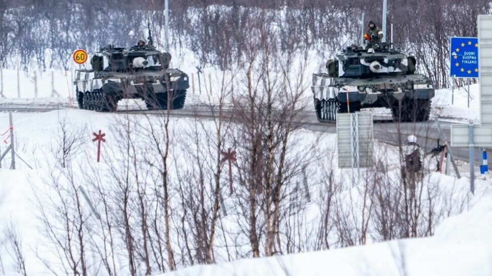 Skader etter Nato-øvelsen Nordic Response koster Forsvaret mellom tre og åtte millioner kroner. Foto: Heiko Junge / NTB