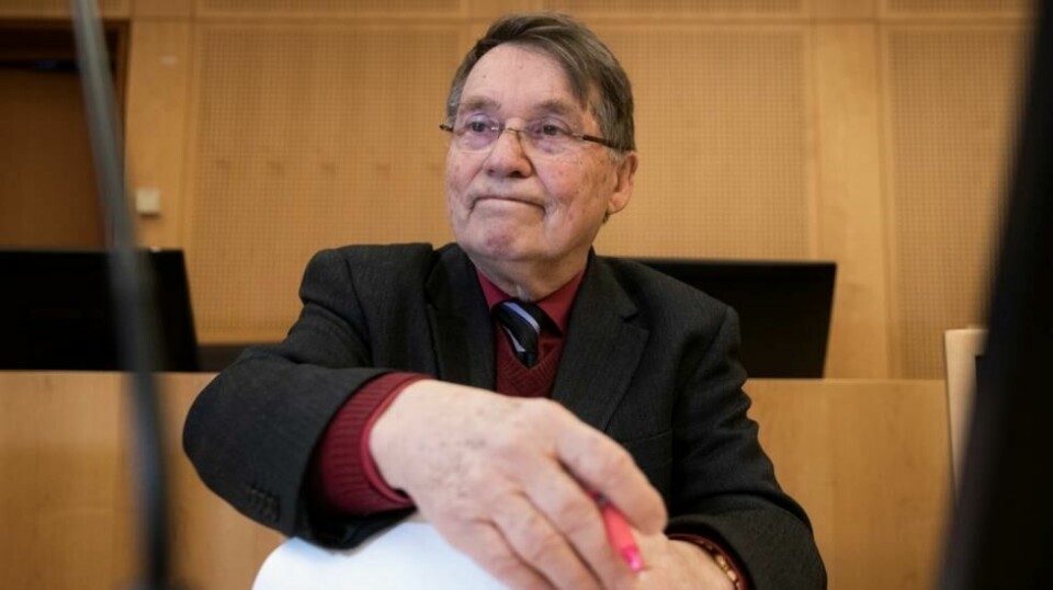 Tidligere Oslo-biskop Gunnar Stålsett i Oslo tingrett før jul. Foto: Berit Roald / NTB scanpix