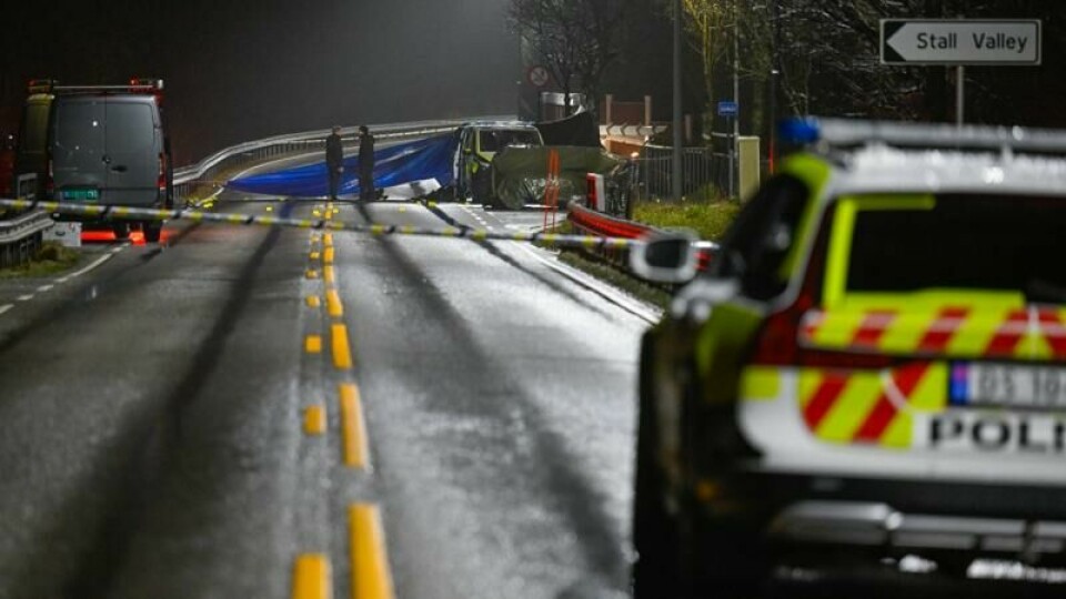 Politiet jobber på åstedet etter at en mann i 40-årene og to politifolk ble skadet i en skuddveksling på Klepp i Rogaland natt til lørdag. Mannen i 40-årene og en av politifolkene var kritisk skadet og døde senere av skadene. / NTB