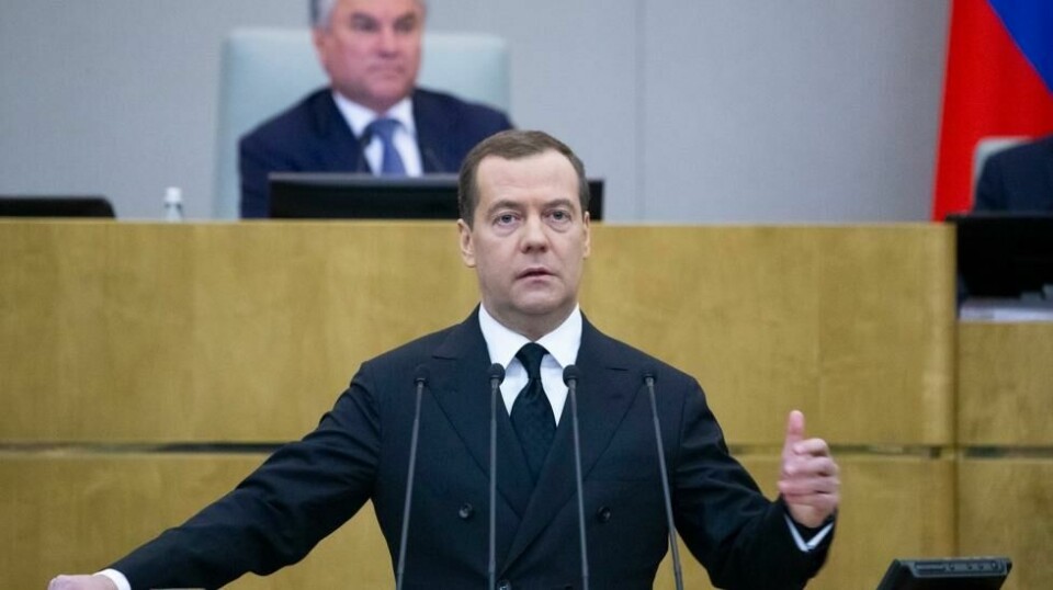 Dmitrij Medvedev mener Ukraina krigen ikke er så forskjellig fra den amerikanske borgerkrigen. Foto: AP Photo/Alexander Zemlianichenko/NTB
