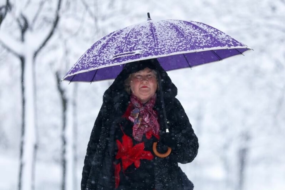 Bosnias hovedstad Sarajevo opplevde kraftig snøfall på julaften.