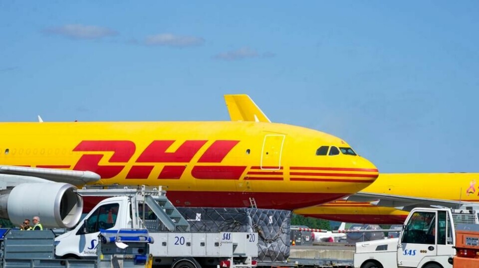 DHLs fraktefly frakter tonnevis av varer hver dag. I juli var det to branner i selskapets logistikksentre, en i Leipzig i Tyskland og en annen i Birmingham i England. Foto: Terje Pedersen / NTB