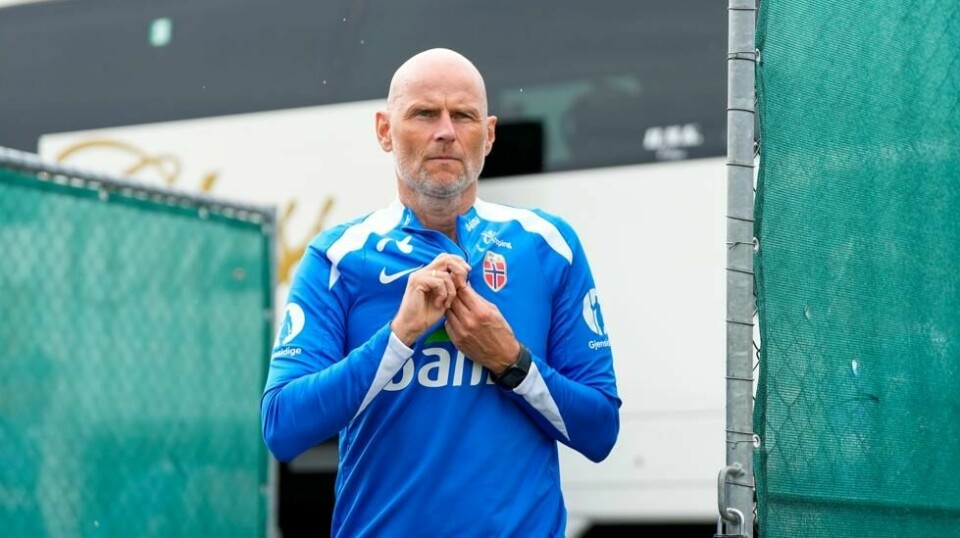 Ståle Solbakken møtte pressen lørdag. Foto: Beate Oma Dahle / NTB